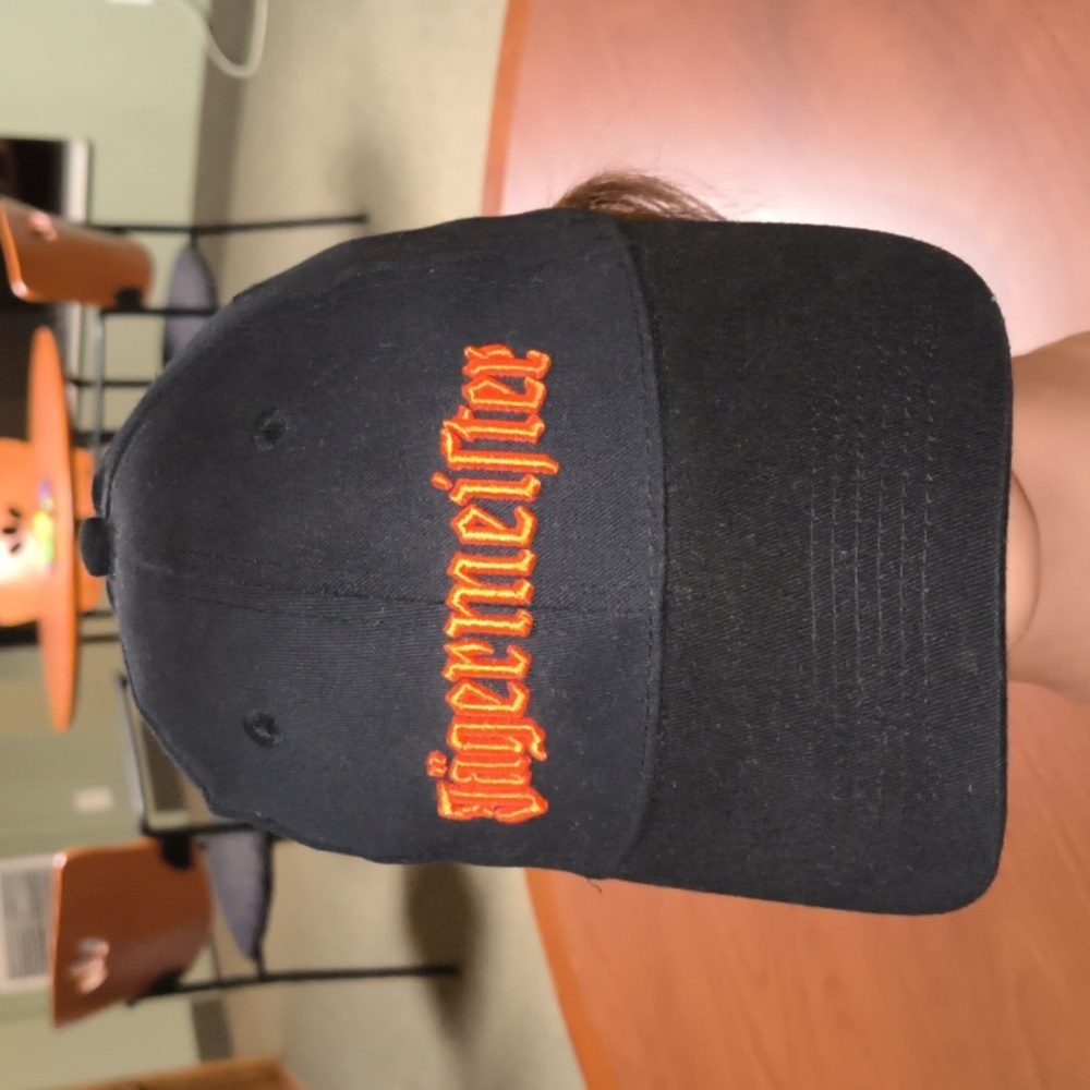 Jagermeister Embroidered Blk Orange Trucker Strapback Cap Hat